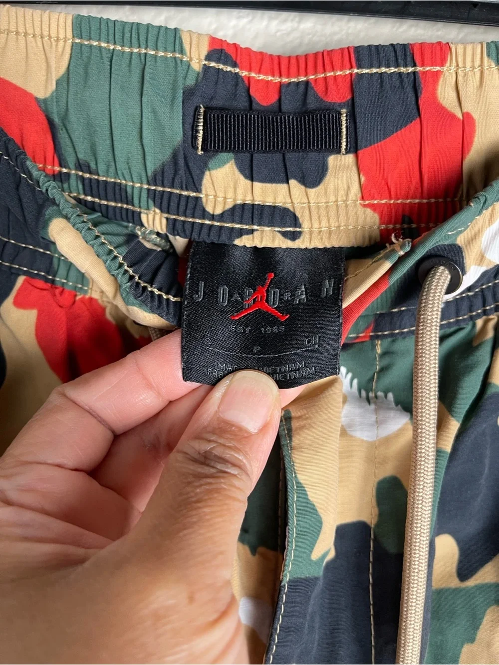 Nike Jordan Flight Heritage Men's Cargo Pants Multicolored Camo Size Small